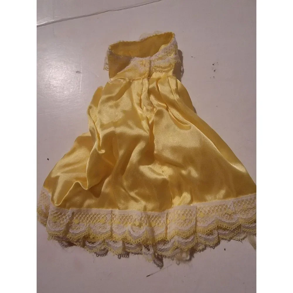 Vintage Barbie Ken Skipper‎ Doll Accessory Clothing Yellow White Dress VTG